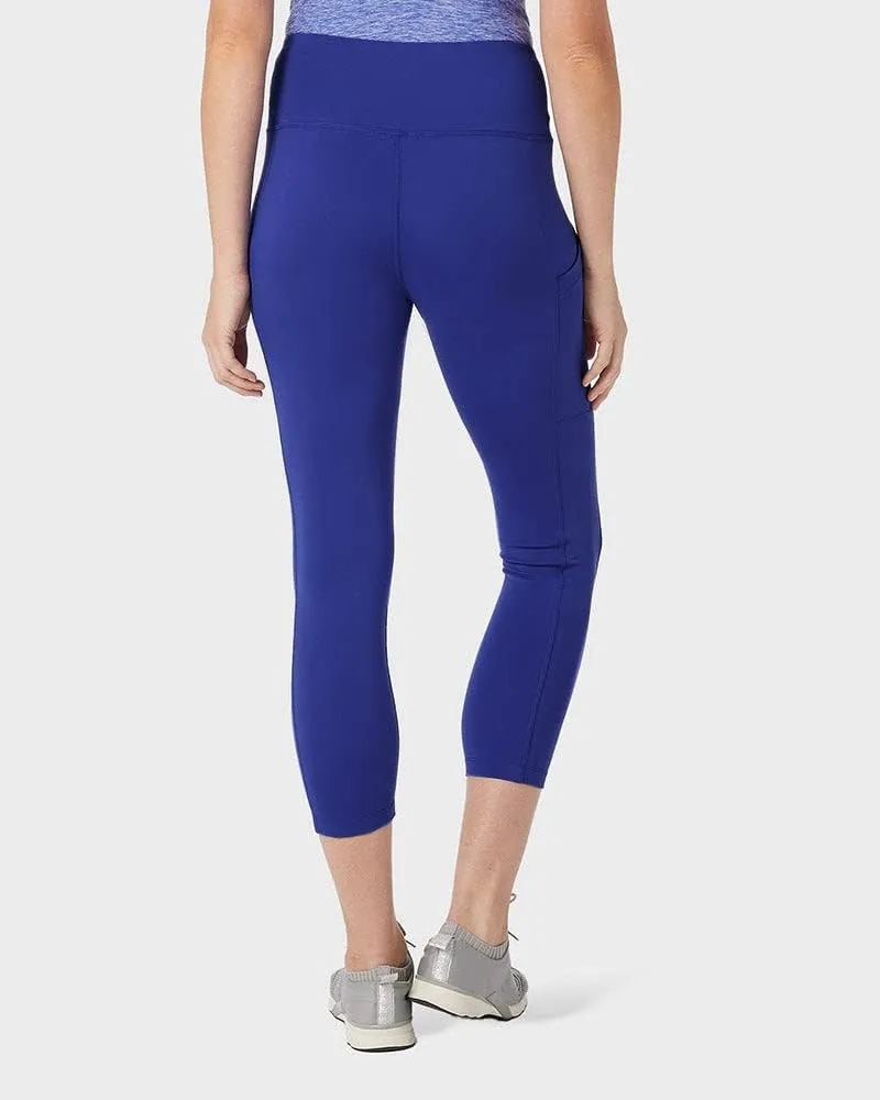 32 Degrees Womens 7/8 High Waist Yoga Pants with Pockets | Workout Athletic Leggings
