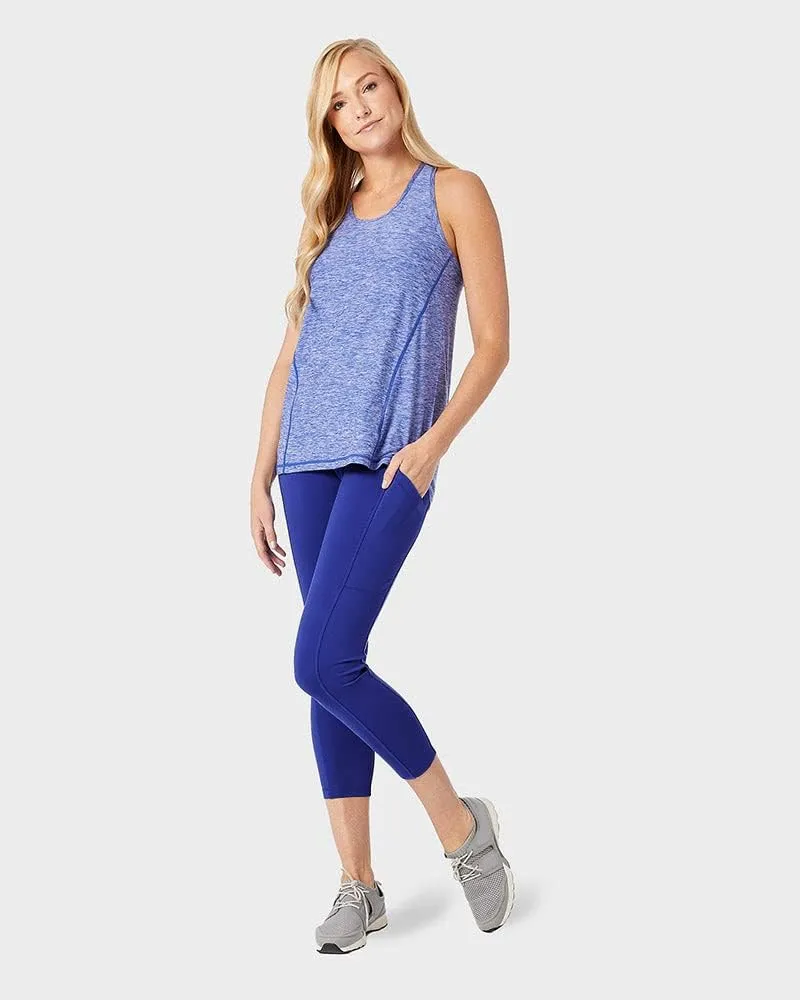 32 Degrees Womens 7/8 High Waist Yoga Pants with Pockets | Workout Athletic Leggings