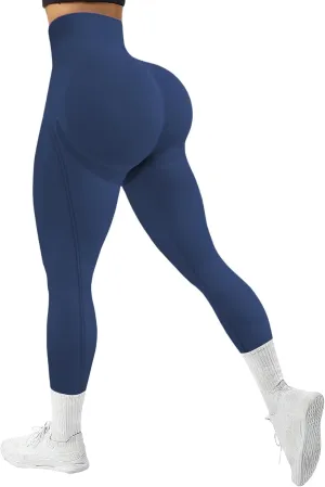 4Pcs Seamless Leggings for Women High Waist Workout Yoga Pants, Scrunch Butt Lifting Elastic Tights