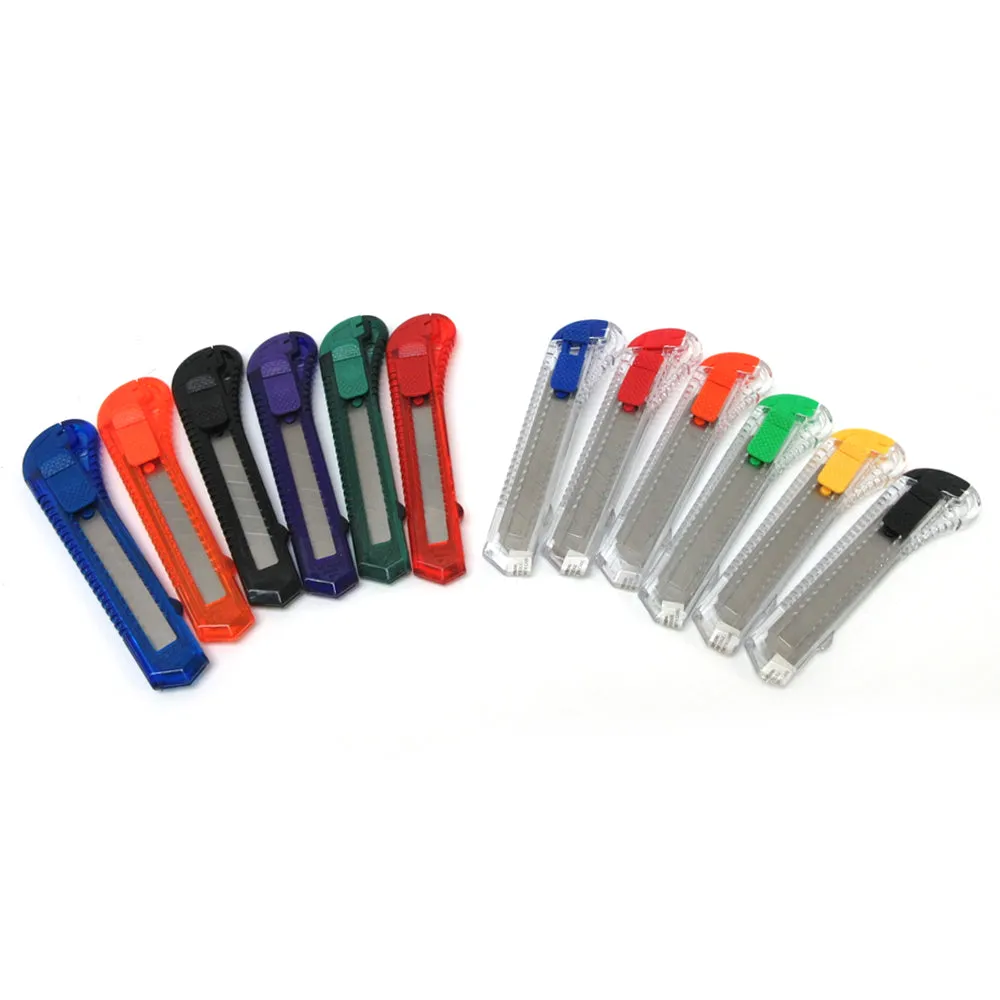 50 Pack Utility Knife Heavy Duty Box Cutter Craft Work Retractable Heavy Duty