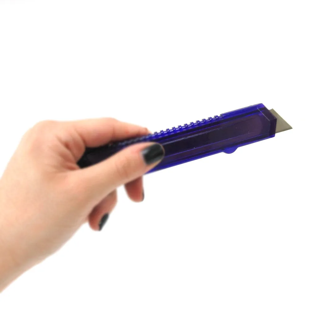50 Pack Utility Knife Heavy Duty Box Cutter Craft Work Retractable Heavy Duty