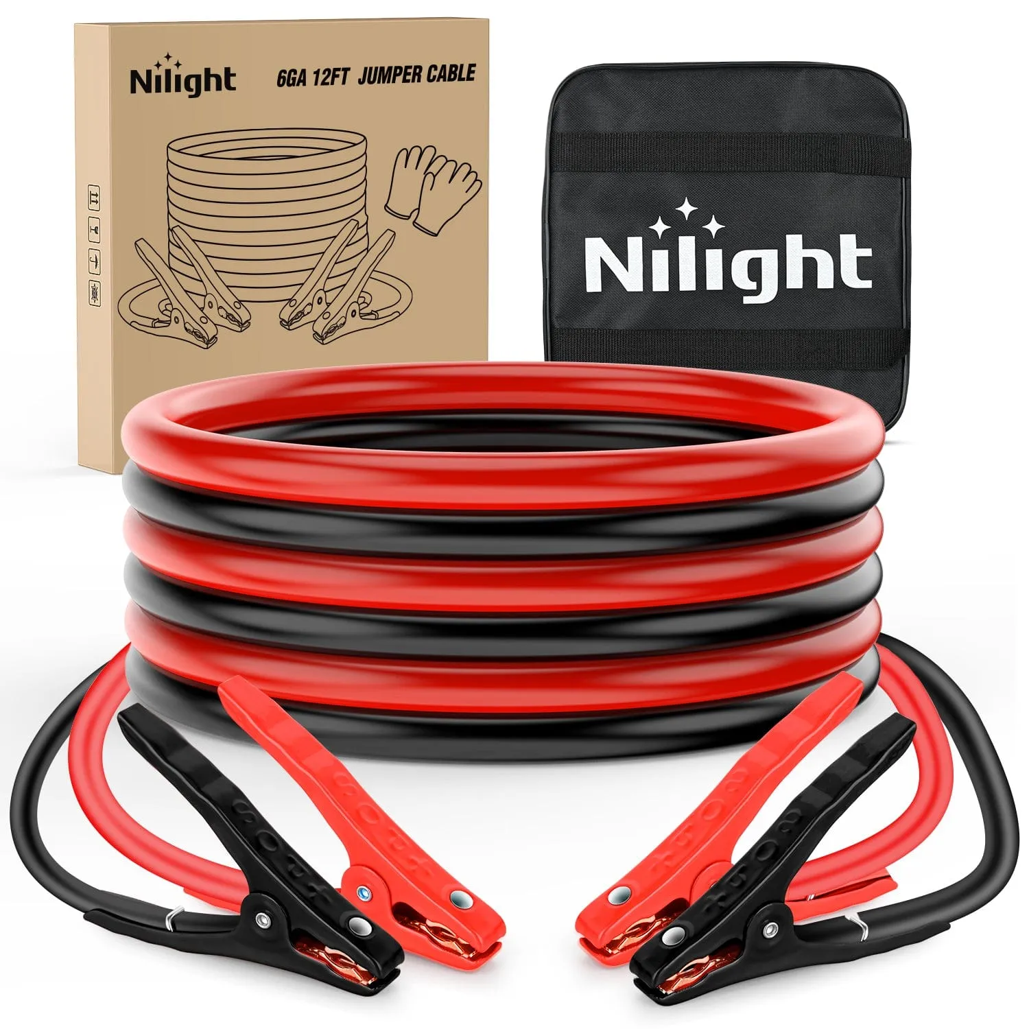 6 Gauge 12 FT Heavy Duty Jumper Cable