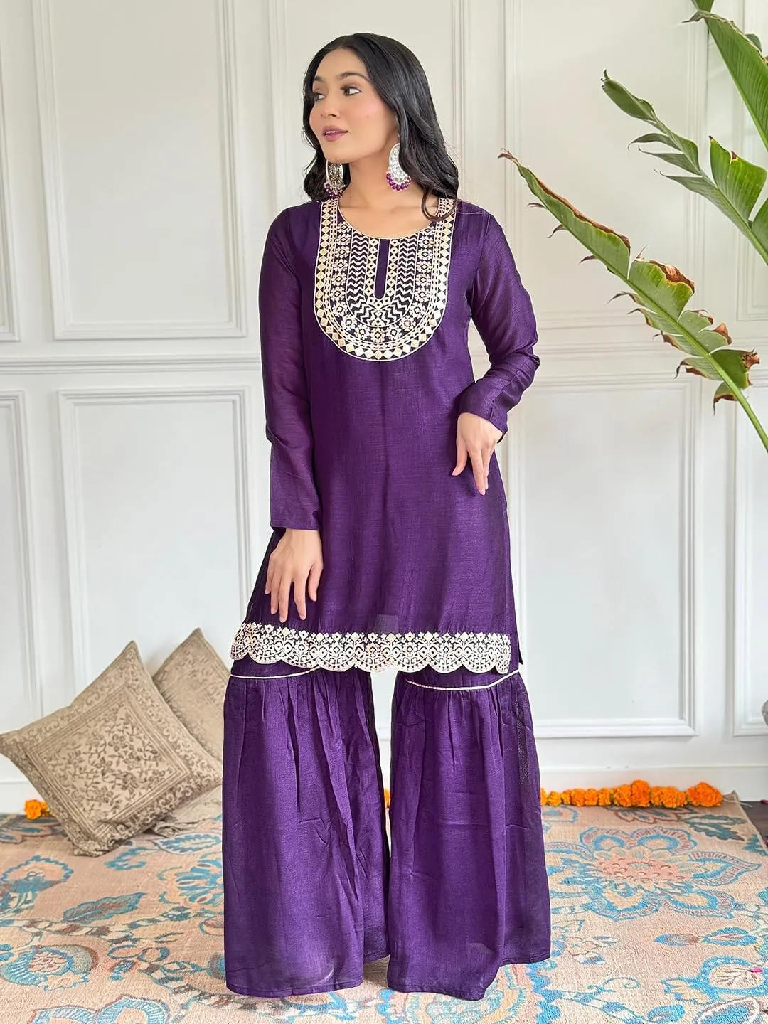 Anarkali Kurti with Pant and Dupatta 3 Piece Suit Set for Women Indian Traditional Party Wear outfit