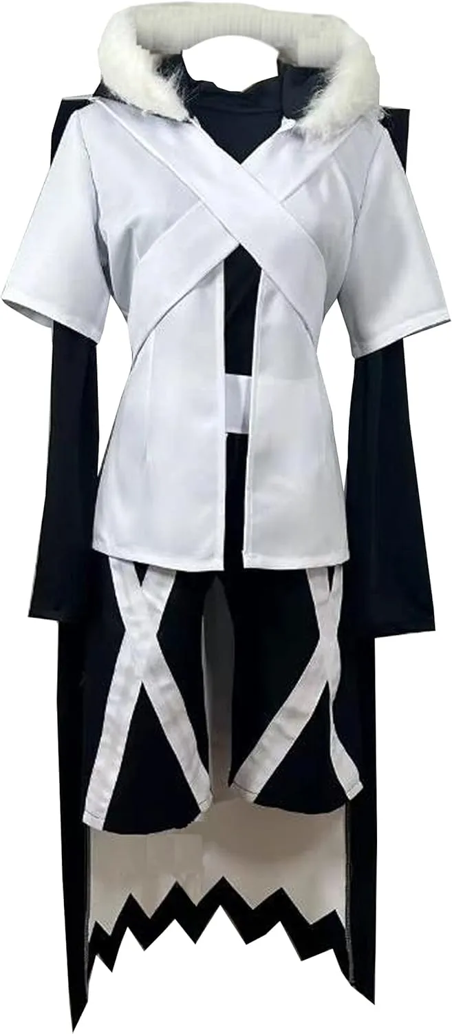 Anime Cosplay Costume Sans White Cloak Coat Pants Mens Uniform Suit Halloween Outfit