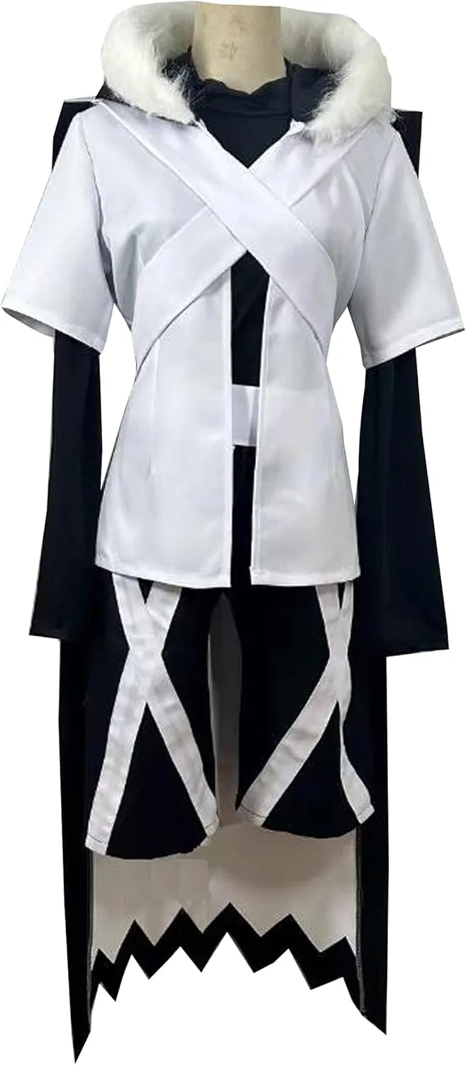 Anime Cosplay Costume Sans White Cloak Coat Pants Mens Uniform Suit Halloween Outfit