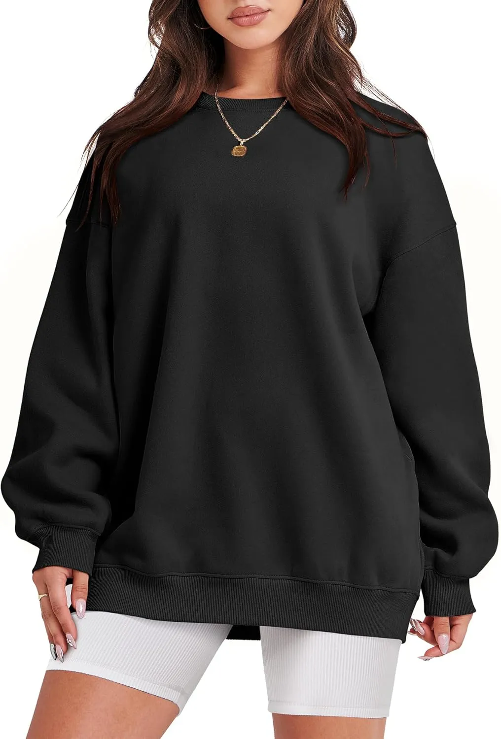 ANRABESS Oversized Sweatshirt for Women Crewneck Y2K Hoodies Fleece Casual Comfy Pullover Top Fall Outfits Clothes 2025