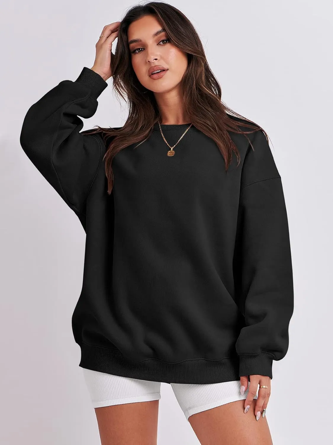 ANRABESS Oversized Sweatshirt for Women Crewneck Y2K Hoodies Fleece Casual Comfy Pullover Top Fall Outfits Clothes 2025