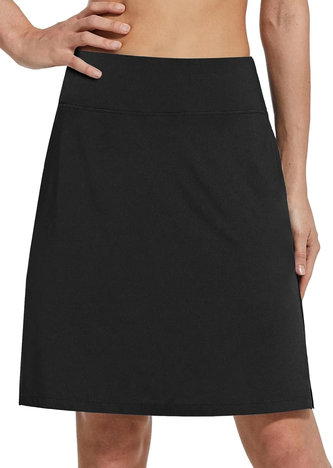 baleaf Women's 20" Golf Skirts Knee Length Skorts Athletic Modest Long Active Casual Pockets UV Protection