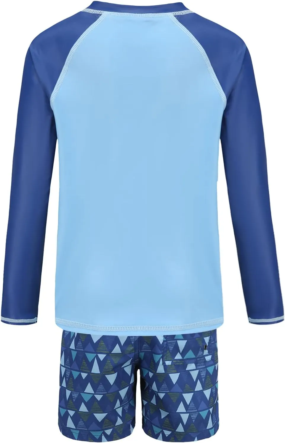 Boys Long Sleeve Rash Guard Swim Trunk Swimsuits Set Kids Two Piece Bathing Suit Swimwear Set