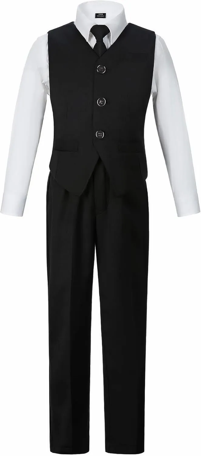 Boys Suits Slim Fit Toddler Tuxedo Suit Set for Dress Clothes Kids Wedding Ring Bearer Outfit