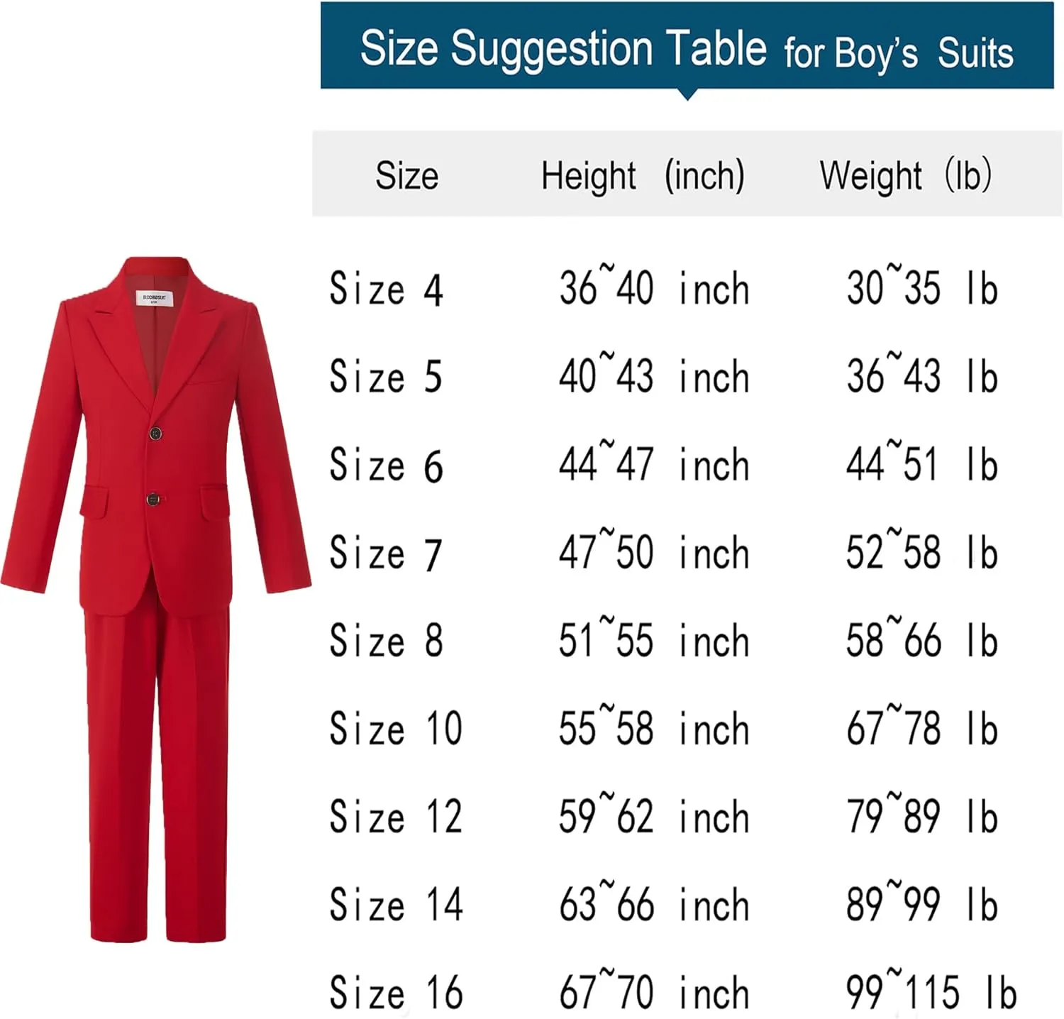 Boys Suits Slim Fit Toddler Tuxedo Suit Set for Dress Clothes Kids Wedding Ring Bearer Outfit