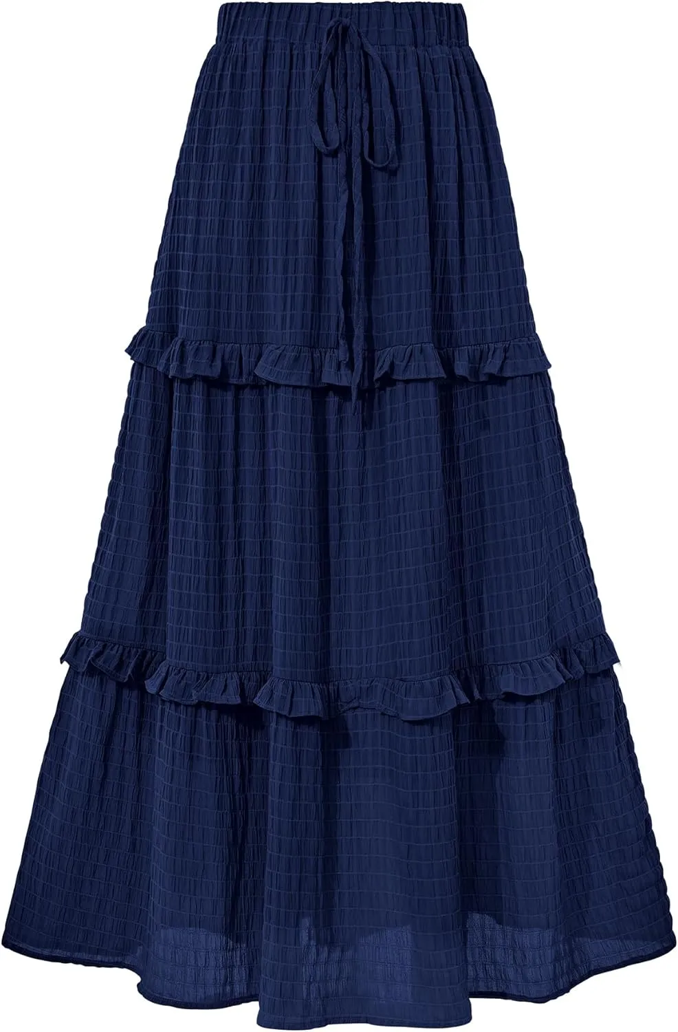 BTFBM Women's Long Summer Skirt 2025 Elegant High Waist Cocktail Party Wedding Guest Dress Flared A-Line Midi Skirts