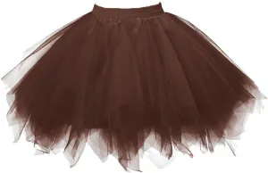 Carnevale New Women Tulle Skirts Knee Length Long Adult Tutu Layered Short Prom Party Midi Skirt Mini Skirt