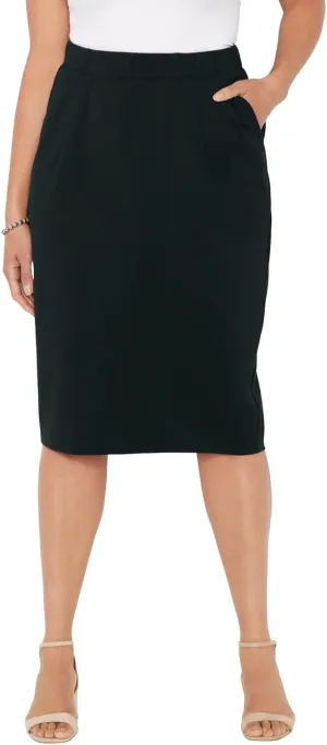 Catherines Women's Plus Size Liz&Me Ponte Pencil Skirt
