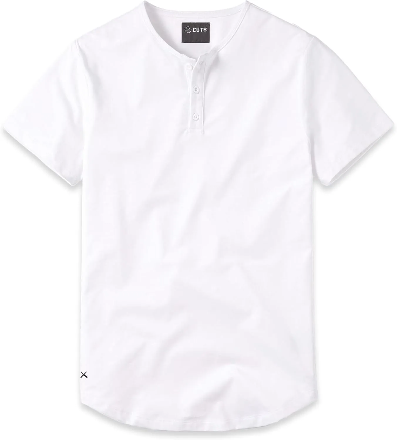 Clothing Men's Premium AO Henley Casual Short Sleeve T-Shirt | Classic Curve-Hem | PYCA Pro Soft Fabric