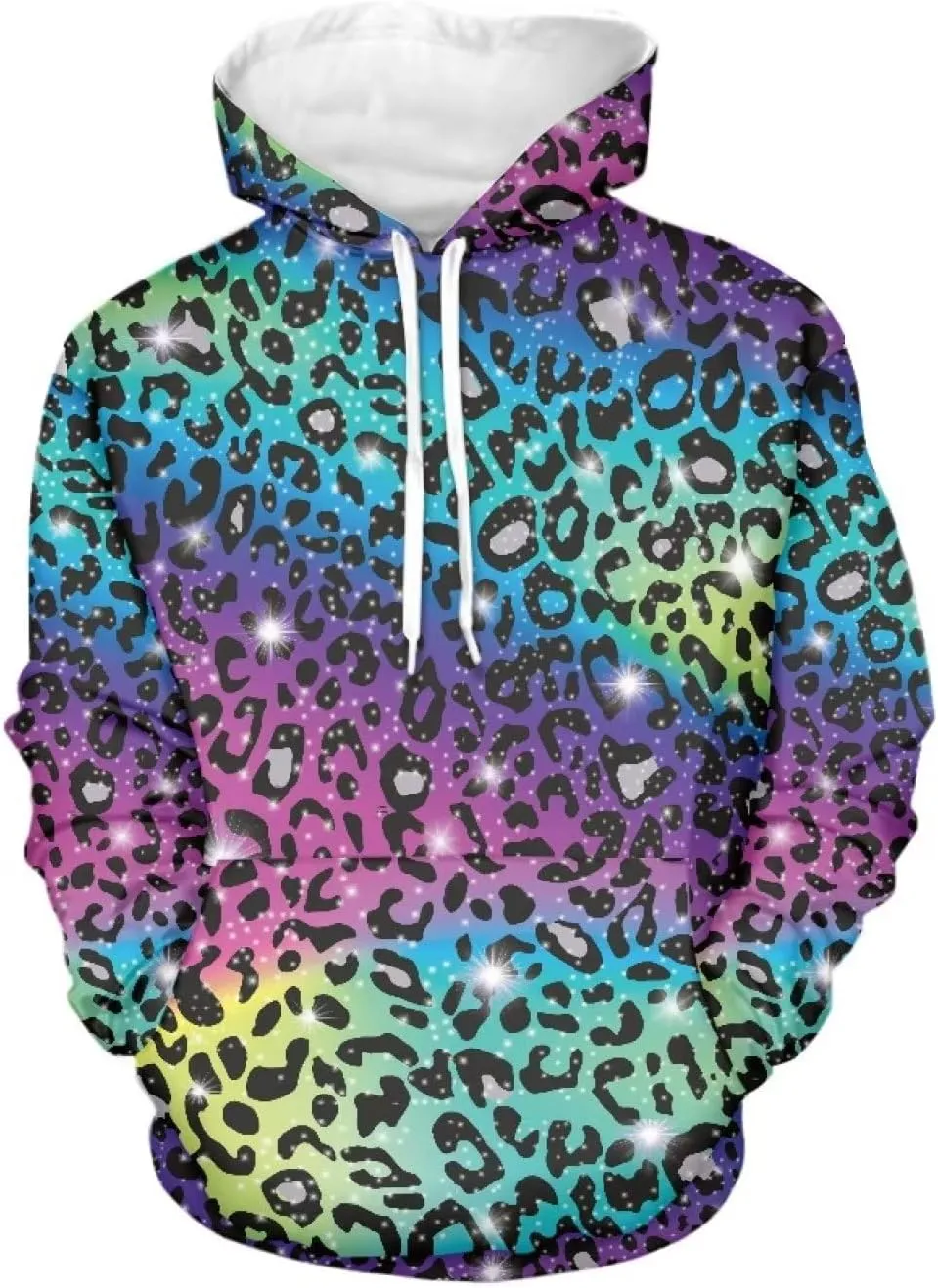 Coloranimal Hoody Drawstring Sweatshirts and Hoodies for Women Teenagers Size XS-6XL