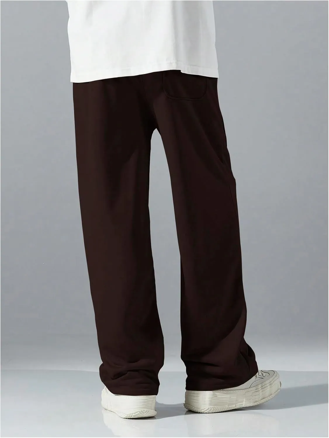 COZYEASE Men's Sweatpants Athletic Drawstring Waist Wide Leg Sweatpants Casual Baggy Pants with Pockets