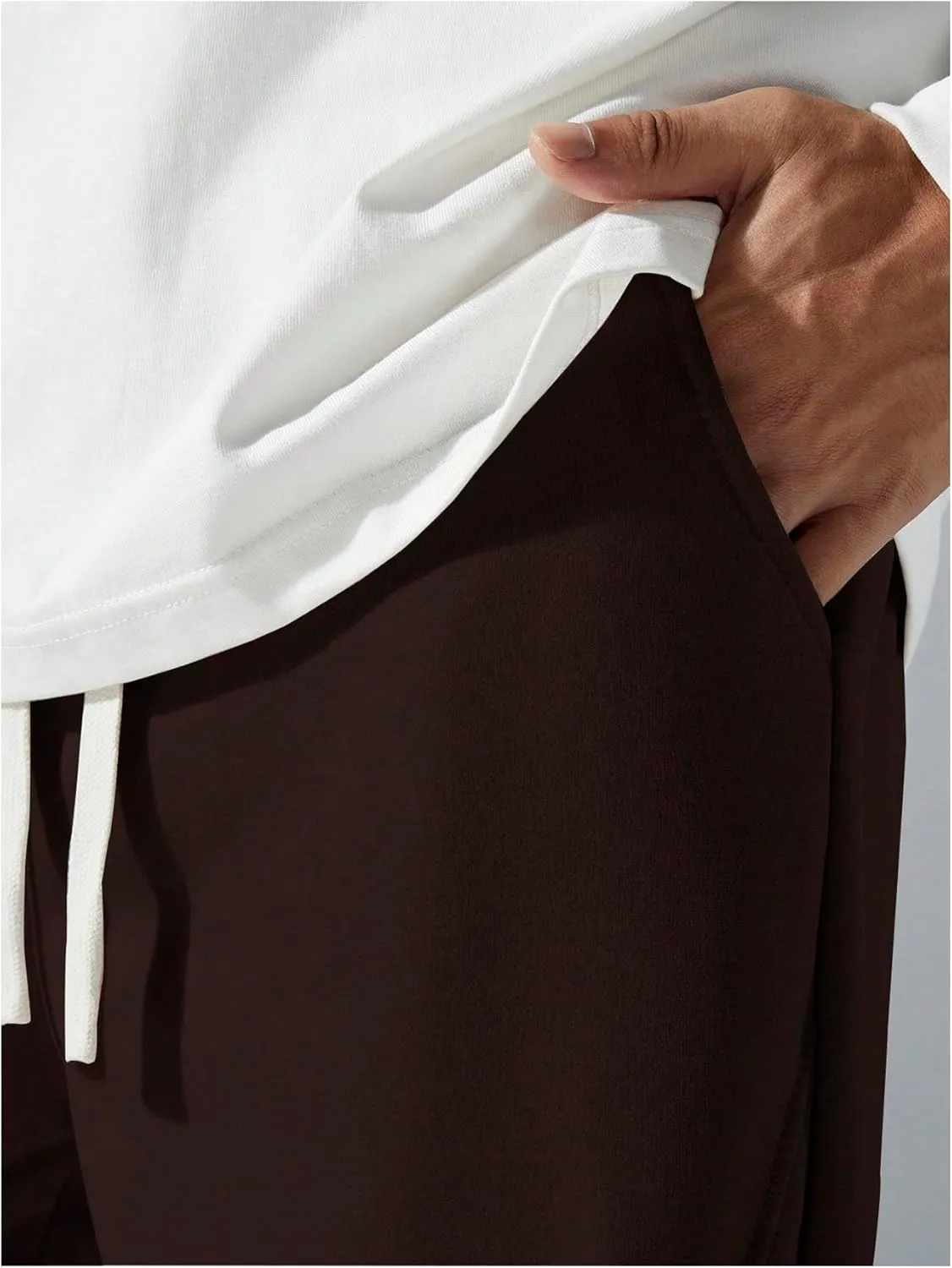 COZYEASE Men's Sweatpants Athletic Drawstring Waist Wide Leg Sweatpants Casual Baggy Pants with Pockets