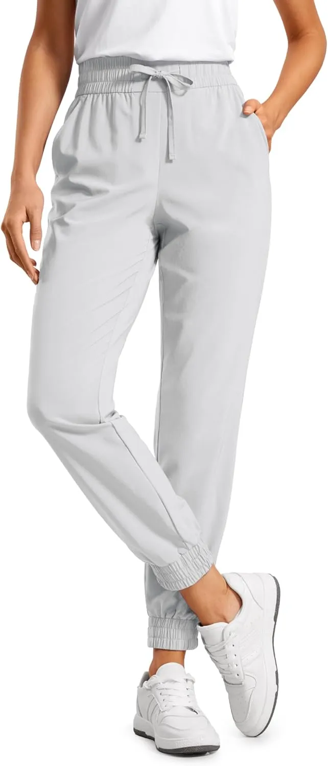 CRZ YOGA Lightweight Joggers for Women Workout Athletic Casual Lounge Travel Pants with Pockets Summer