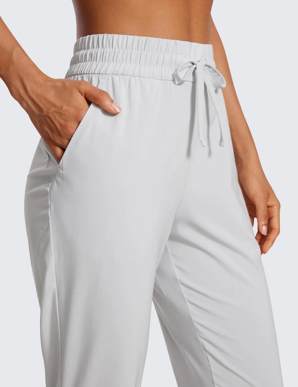 CRZ YOGA Lightweight Joggers for Women Workout Athletic Casual Lounge Travel Pants with Pockets Summer