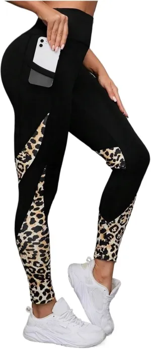 Double Pocket Yoga Pants Women's Patchwork High Waist Elastic Leggings Fitness Jogging Cycling Sportswear Female
