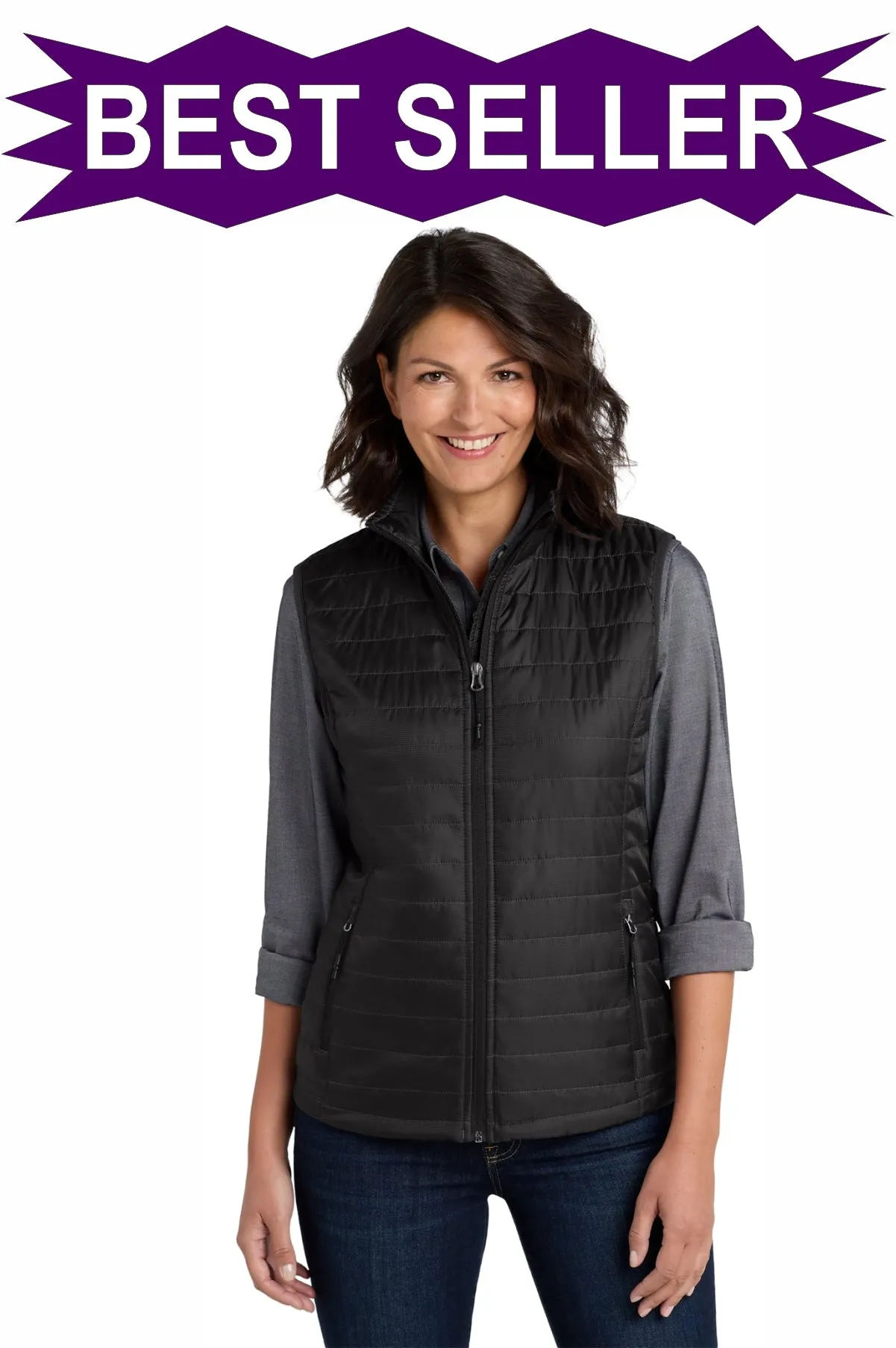 EMBROIDERED - L851 - Port Authority® Ladies Packable Puffy Vest