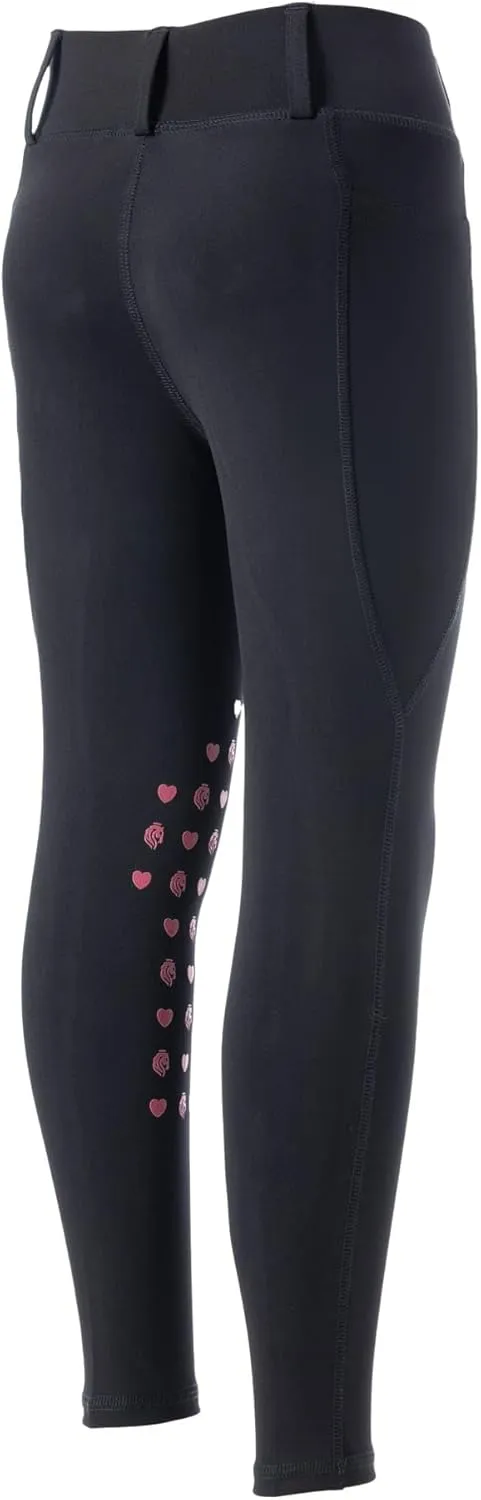 Equinavia Classic Kids Silicone Knee Patch Riding Pants, Breeches, Unisex Tights, Girls, Boys