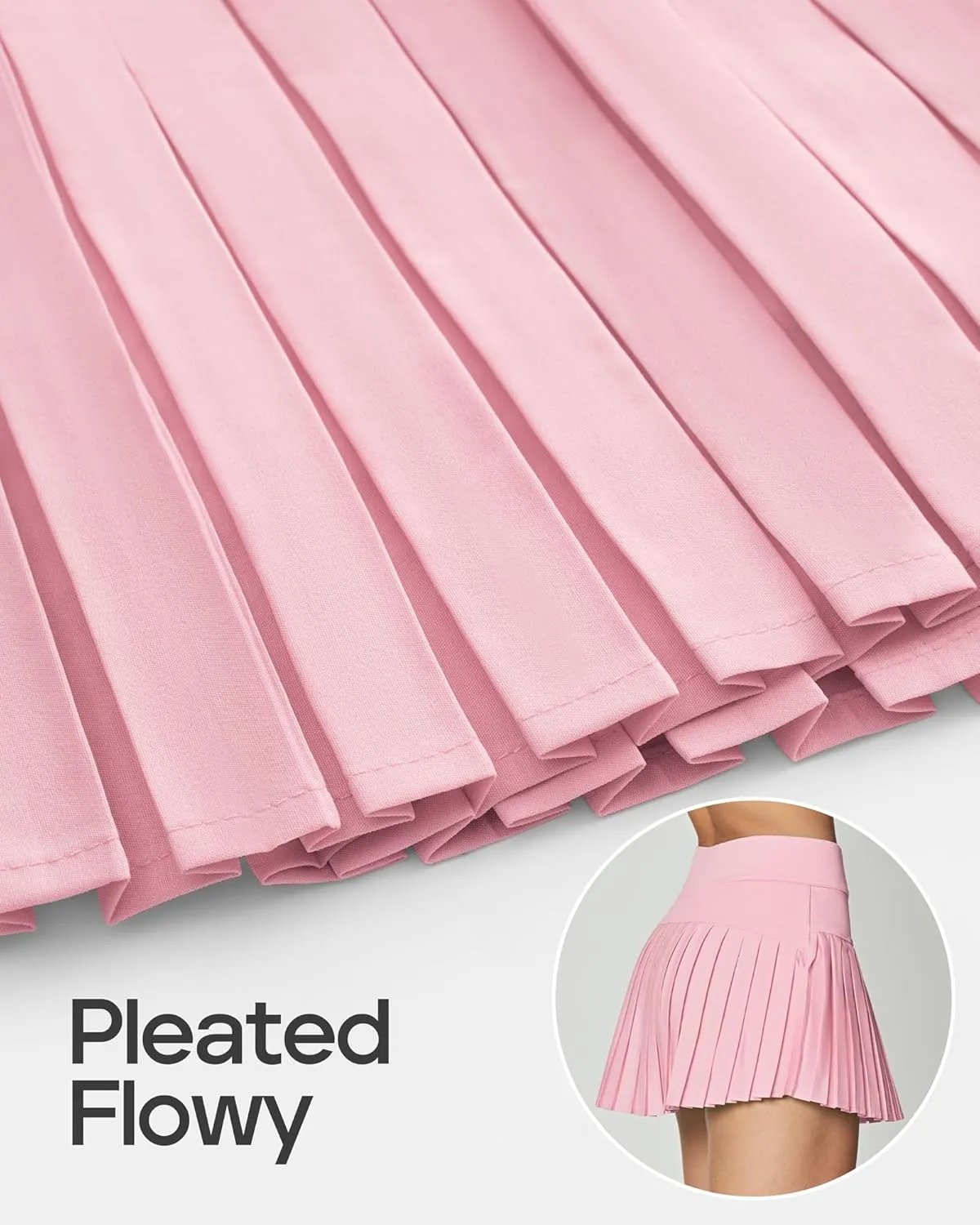 Ewedoos Pleated Tennis Skirts for Women Athletic Skirt with Shorts Underneath Skorts for Woman with Pockets for Golf