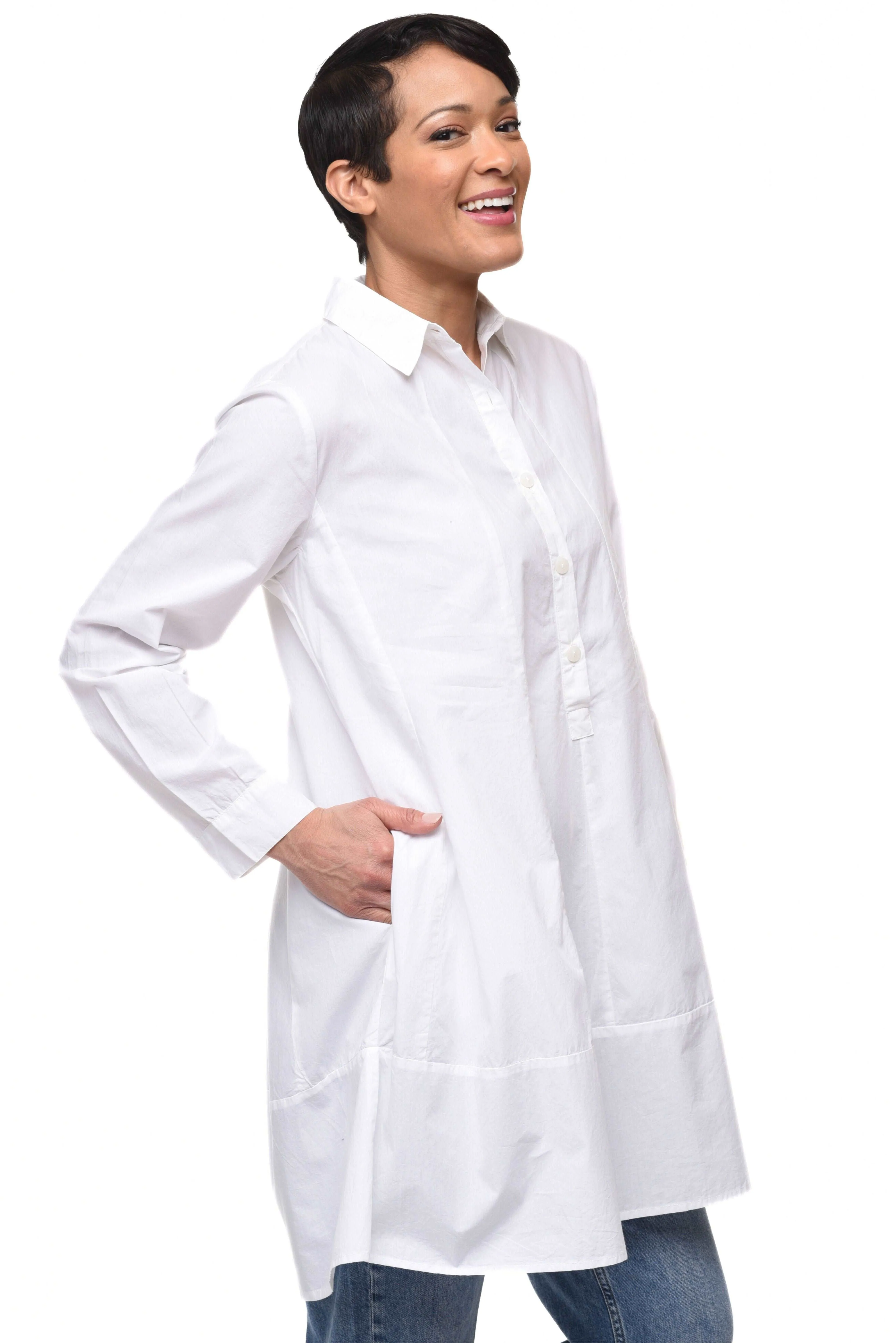 Gillian Womens Shirt in White