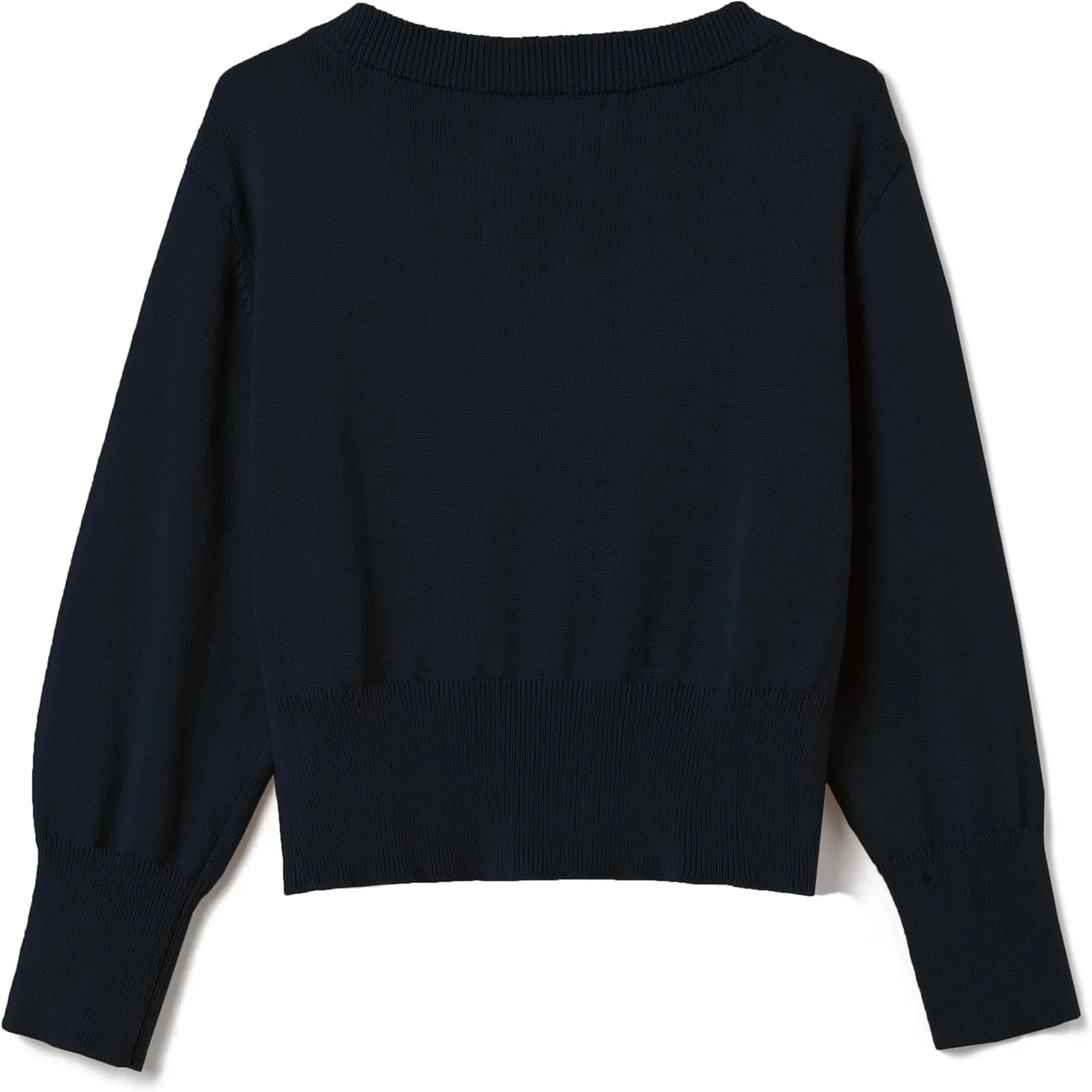 Girls Cropped Cardigan Sweater [Cute Petal Buttons] 3/4 Sleeve Short Cardigan for Dress