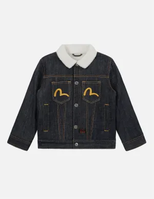 Godhead Print Fleece Lined Denim Jacket