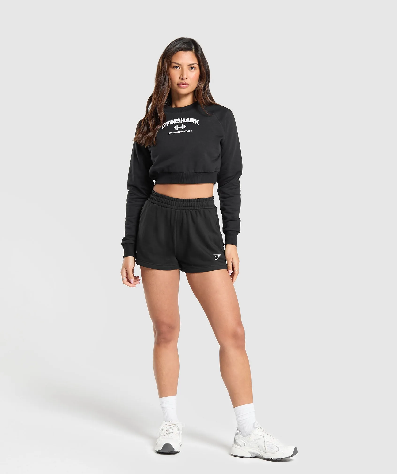 Gymshark Team GS Cropped Sweatshirt - Black
