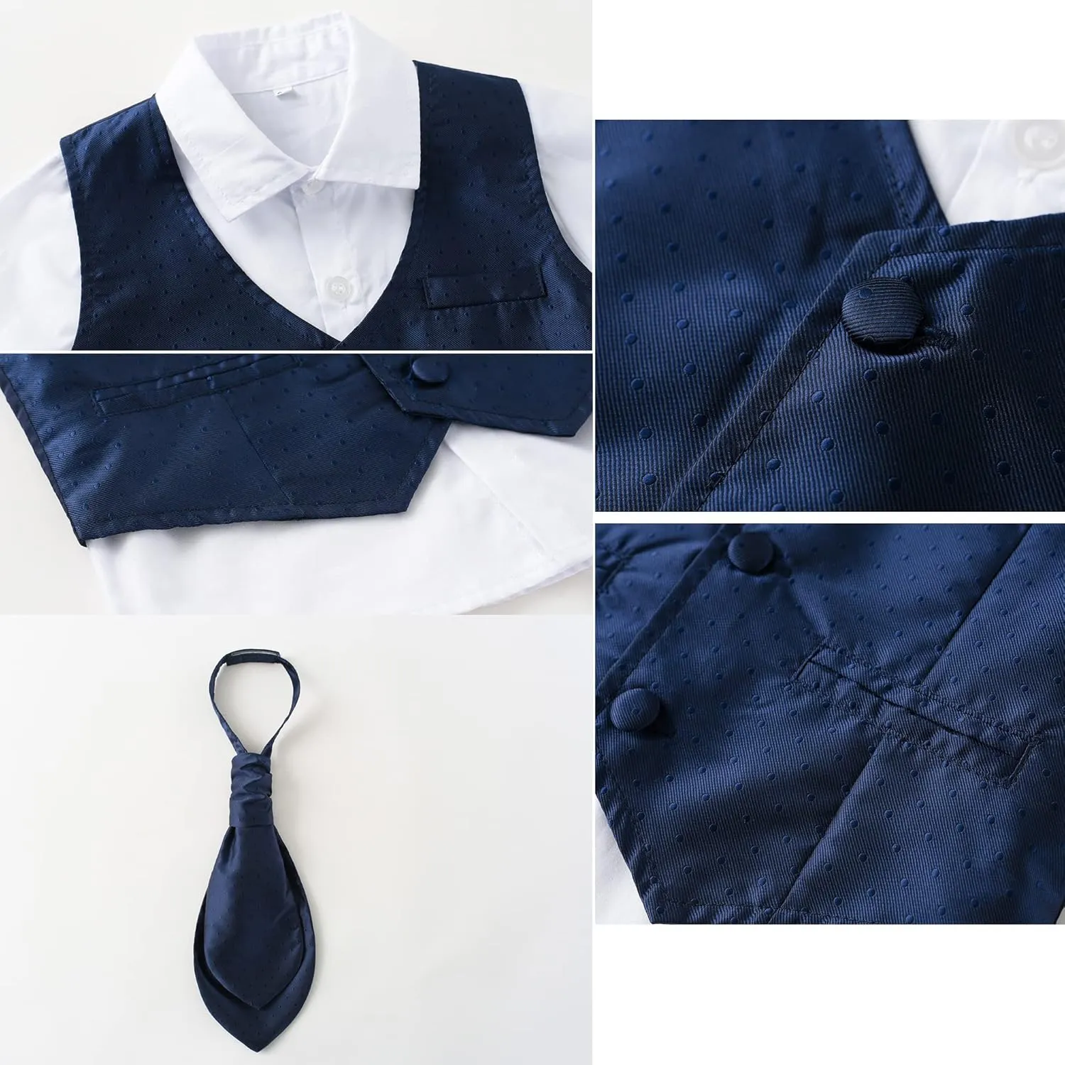 Kimocat Baby Boy Clothes Outfit Suit Long Sleeve Gentleman Tuxedo Vest Wedding Birthday Party Suit