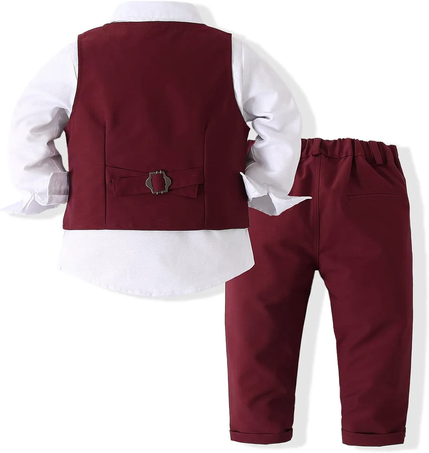 Kimocat Baby Boy Clothes Outfit Suit Long Sleeve Gentleman Tuxedo Vest Wedding Birthday Party Suit