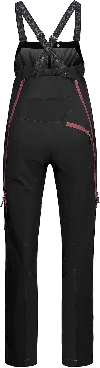 Little Donkey Andy Snow Bib Overalls for Women Waterproof Coveralls Windproof Suspenders Outdoor Skiing Suit Pants