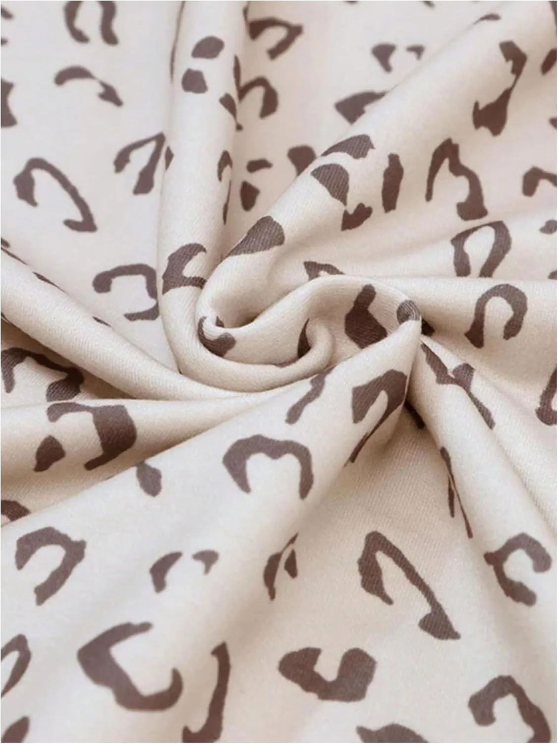 MakeMeChic Women's Leopard Print Hooded Sweatshirt Drawstring Long Sleeve Pocket Hoodie