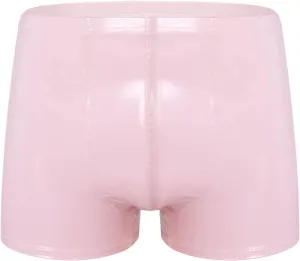 Men's Faux Leather Low Rise Pouch Trunks Shorts Underwear Hot Pants Bikini Briefs