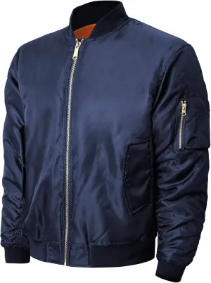 Mens MA-1 Flight Bomber Jacket Active Casual Military Outwear