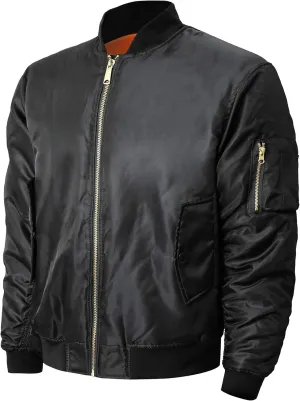 Mens MA-1 Flight Bomber Jacket Active Casual Military Outwear