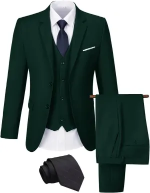 Men's Suit 3 Pieces Slim Fit Wedding Suit for Men Formal Prom Tuxedo Bussiness Suit Jacket Vest Pants with Tie