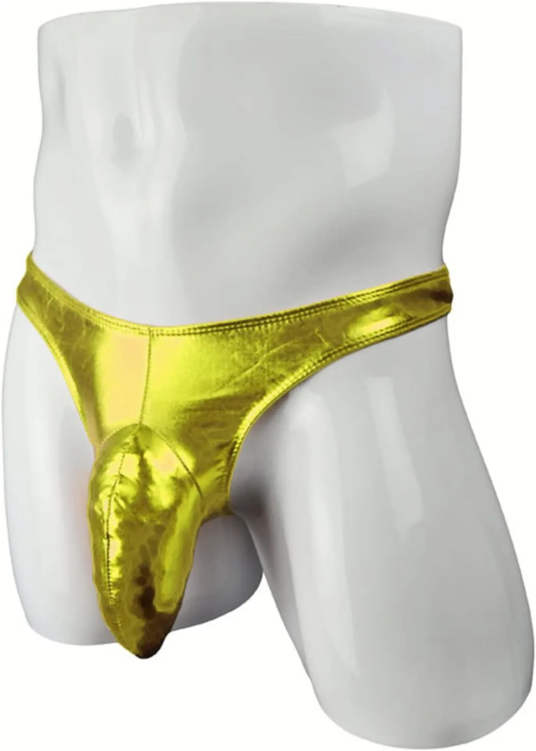 Mens Thongs Leather Underwear Sexy Low Rise Jockstrap Bikini Briefs Long Bulge Pouch Elephant Nose Underwear For Men
