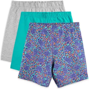Mightly Girls' Cartwheel Shorts | 95% Soft Organic Cotton with a Touch of Stretch, Basic Undershorts for Kids, Pack of 3