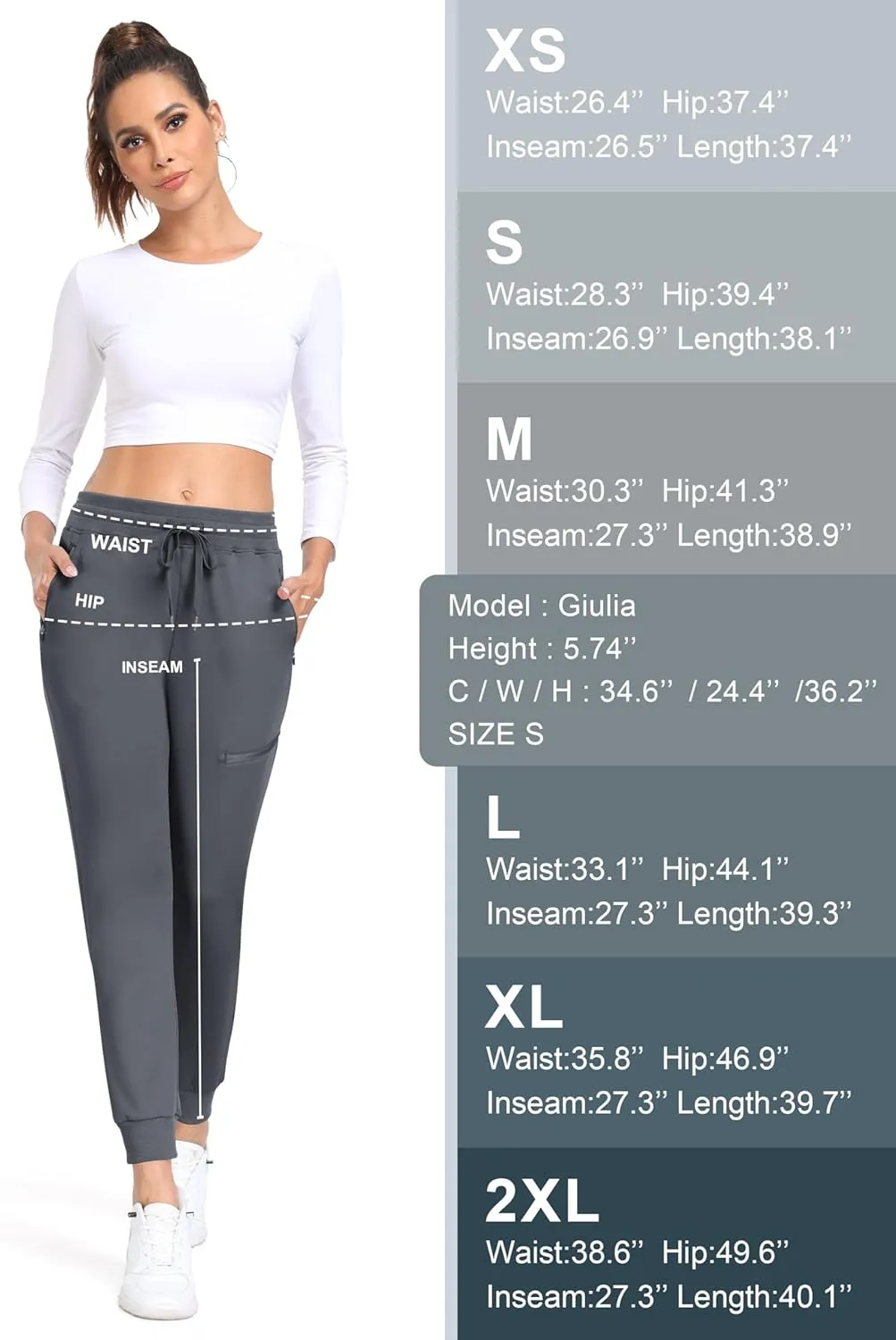 MoFiz Women's Fleece Lined Hiking Pants Water Resistant High Waisted Thermal Joggers Winter Running Sweatpants Zip Pockets
