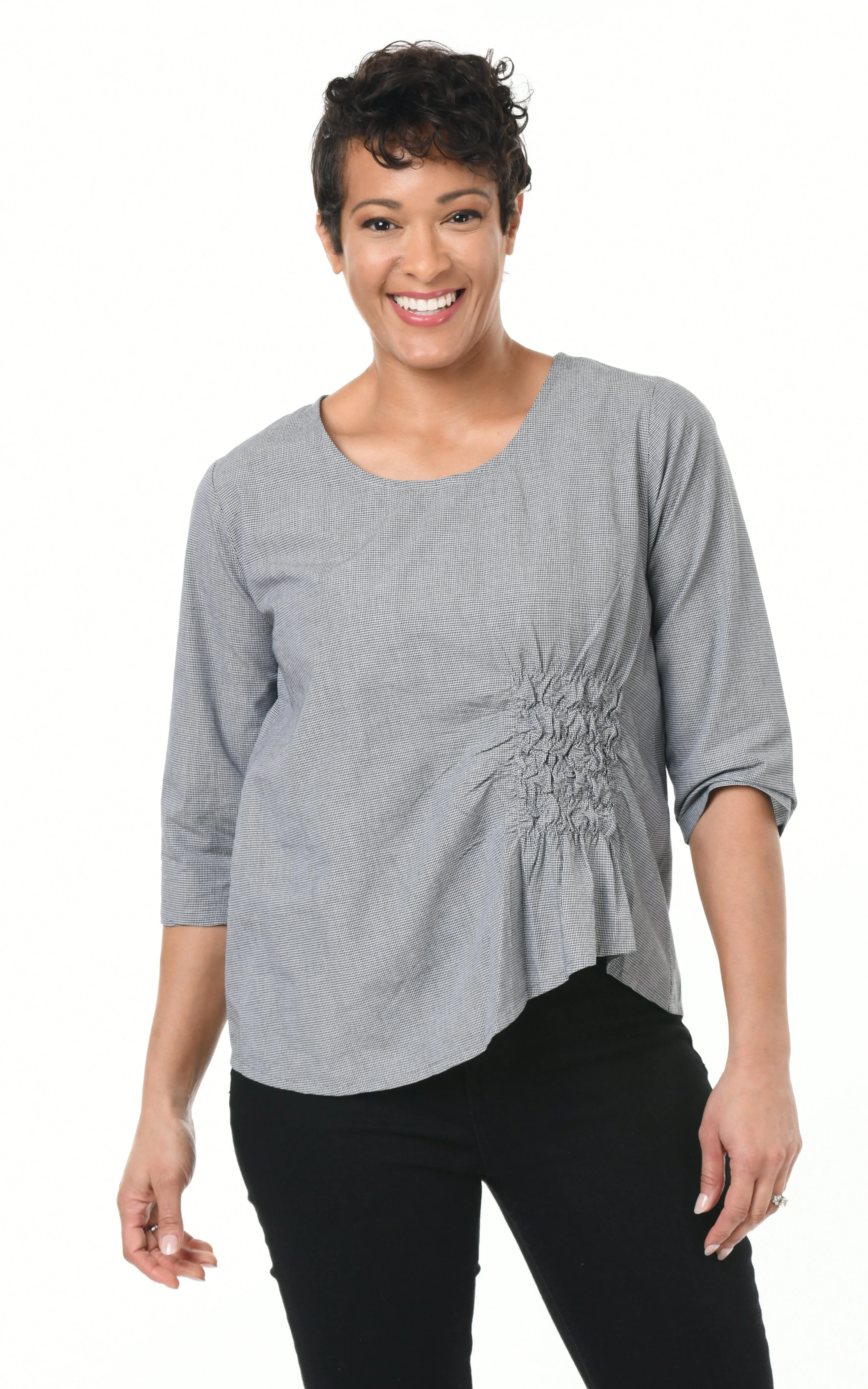 Olga Womens Top in Camden Check