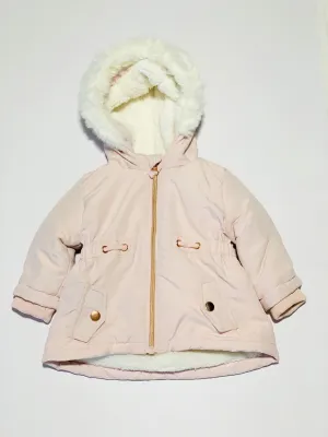 Pink fleece-lined jacket - Size 0