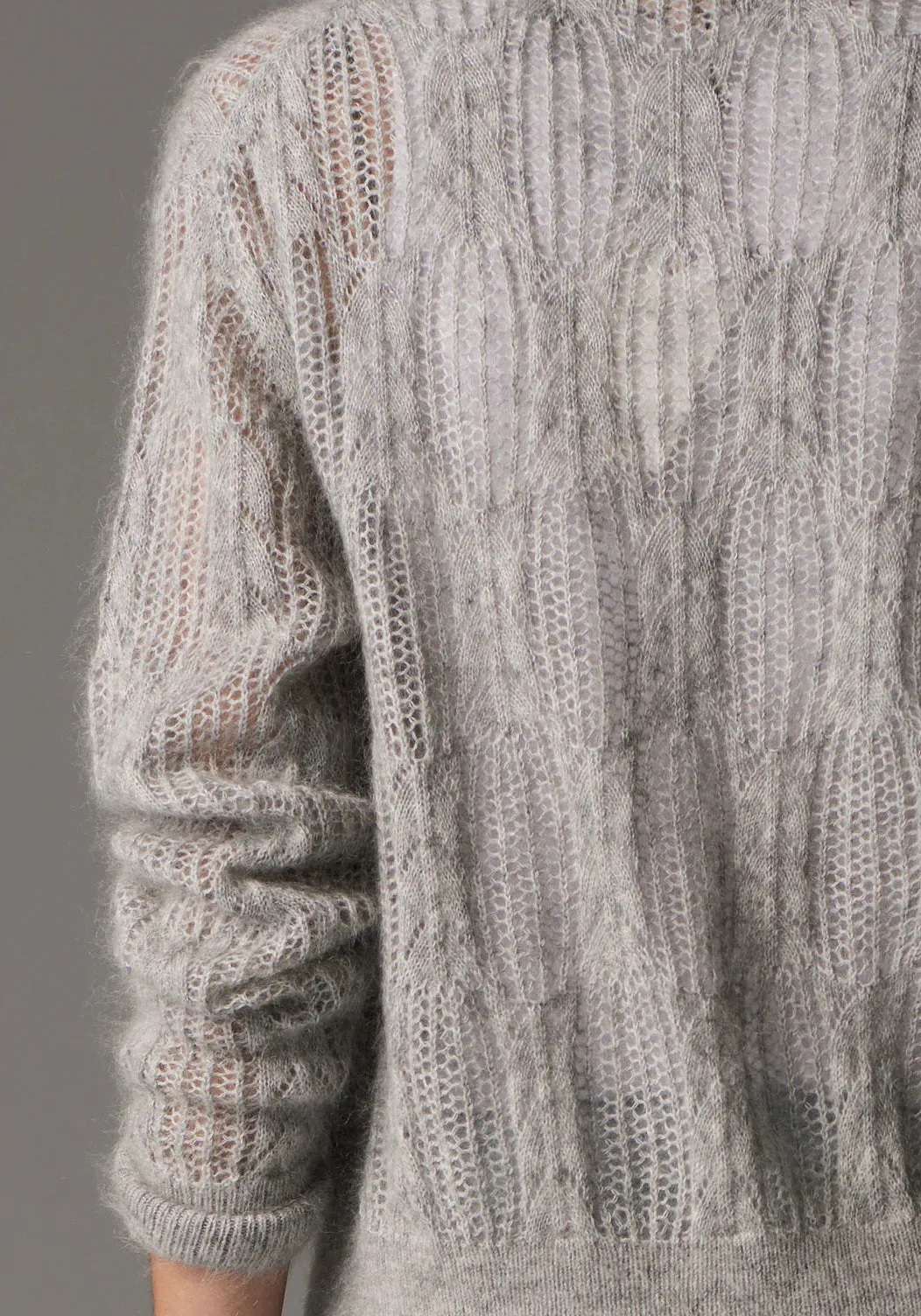 POL - Livia Cardigan Pointelle - Silver