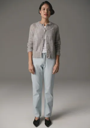 POL - Livia Cardigan Pointelle - Silver