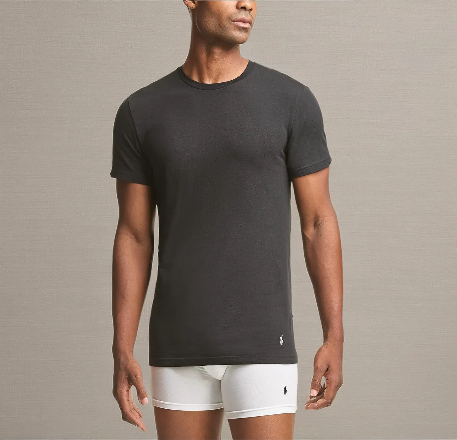 POLO Ralph Lauren Men's Classic Stretch Crew Undershirts Big & Tall 3-Pack