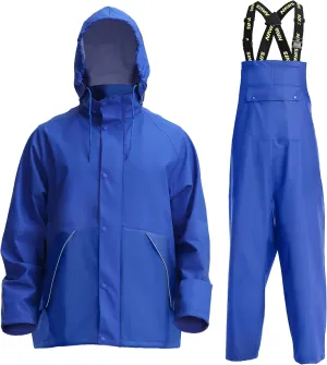 Rain Suit for Men Heavy Duty Workwear Waterproof Jacket with Pants 3 Pieces