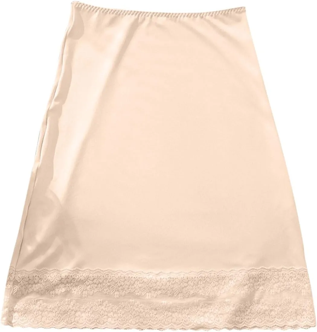 Shapewear Slip for Under Dresses Half Slip Skirt for Women Under Dress Tummy Control Lace Trim Seamless Skirt Dress